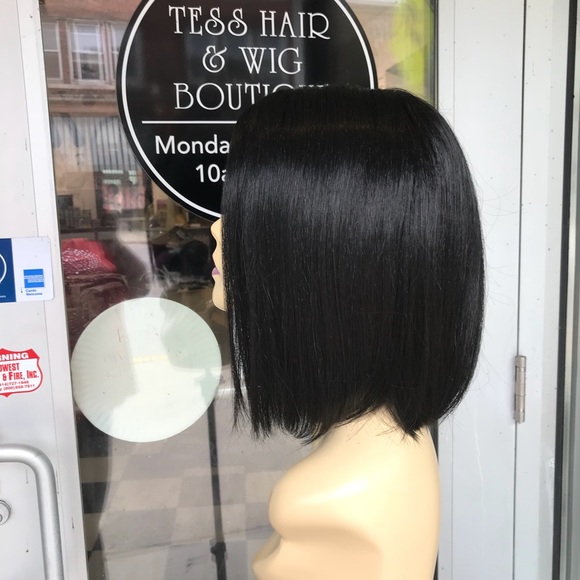 Wig bob black sleek Short style wig main image 2